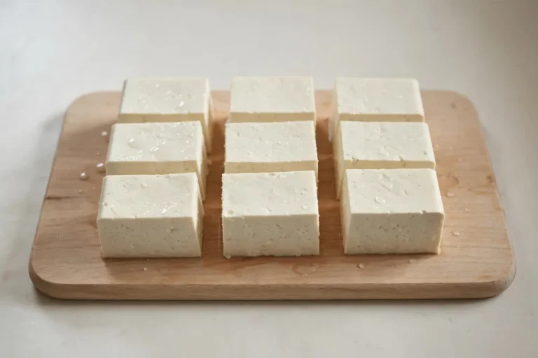Fresh tofu blocks